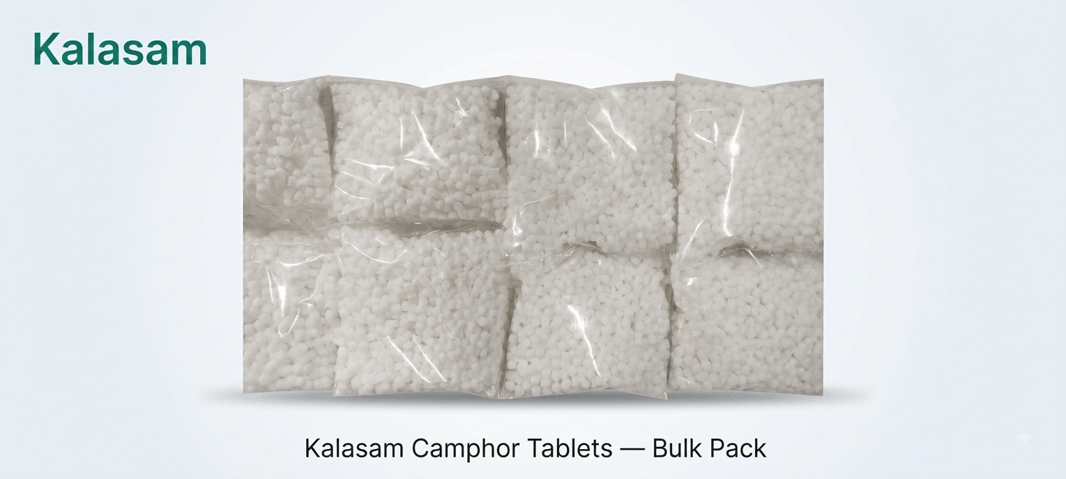 Kalasam Camphor Tablets (Bulk, Half/1kg)