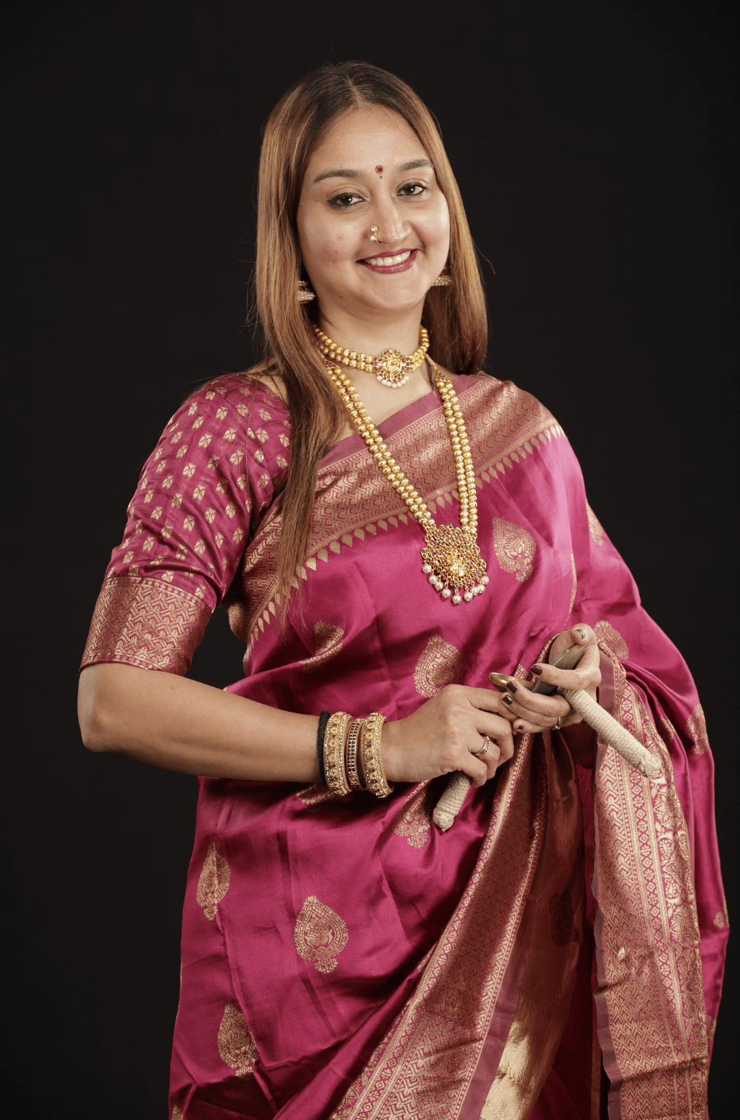 Founder of Nritya Gurukul in a graceful pose