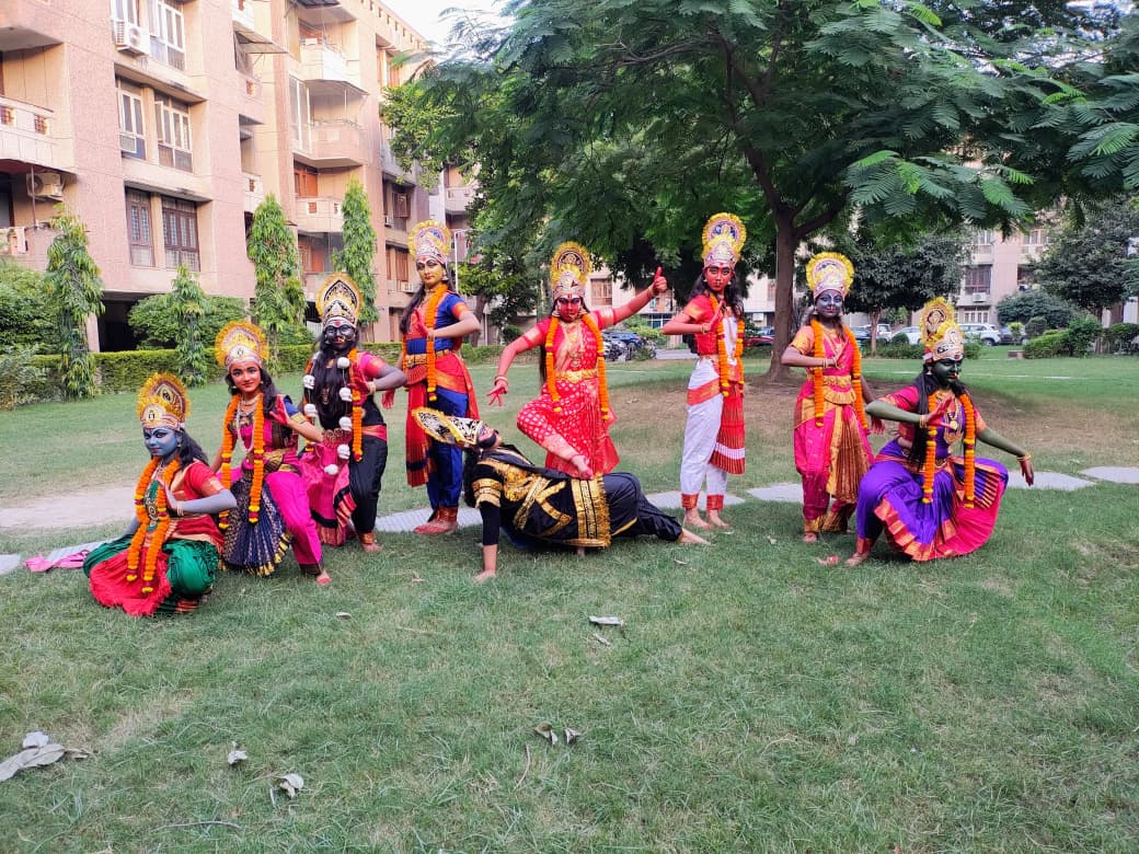 A close-up shot of a dancer's intricate hand gestures (Nine Night)