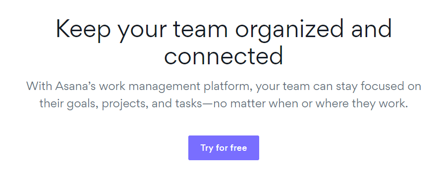 Asana website