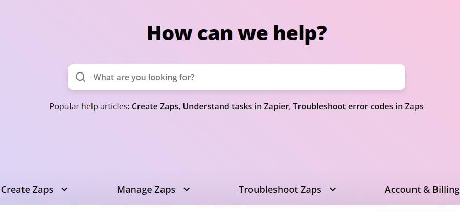 zapier saas support