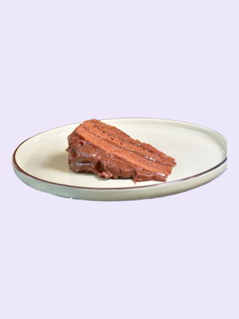 Porción pastel de chocolate