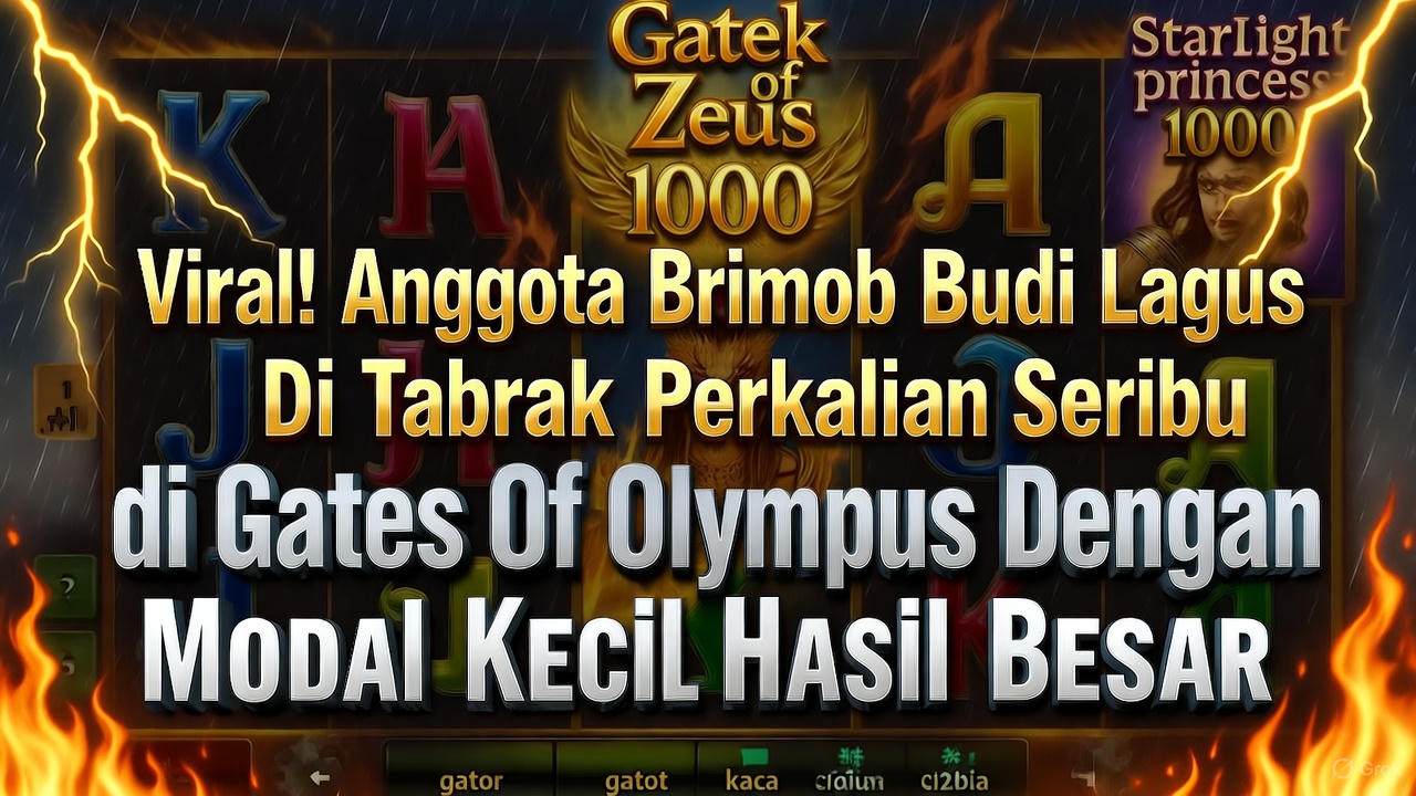 Viral! Anggota Brimob Budi Lagus Di Tabrak Perkalian Seribu di Gates Of Olympus Dengan Modal Kecil Hasil Besar.