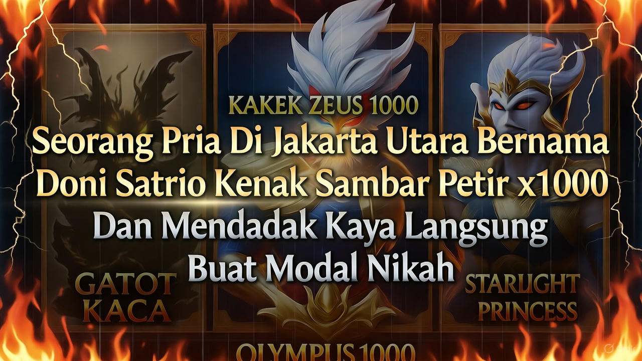 Seorang Pria Di Jakarta Utara Bernama Doni Satrio Kenak Sambar Petir x1000 Dan Mendadak Kaya Langsung Buat Modal Nikah.