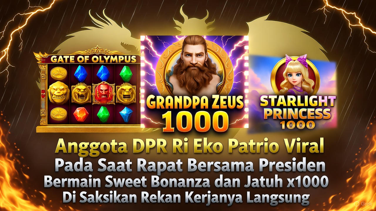 Anggota DPR RI Eko Patrio Viral Pada Saat Rapat Bersama Presiden Bermain sweet Bonanza dan Jatuh x1000 Di Saksikan Rekan Kerjanya Langsung.