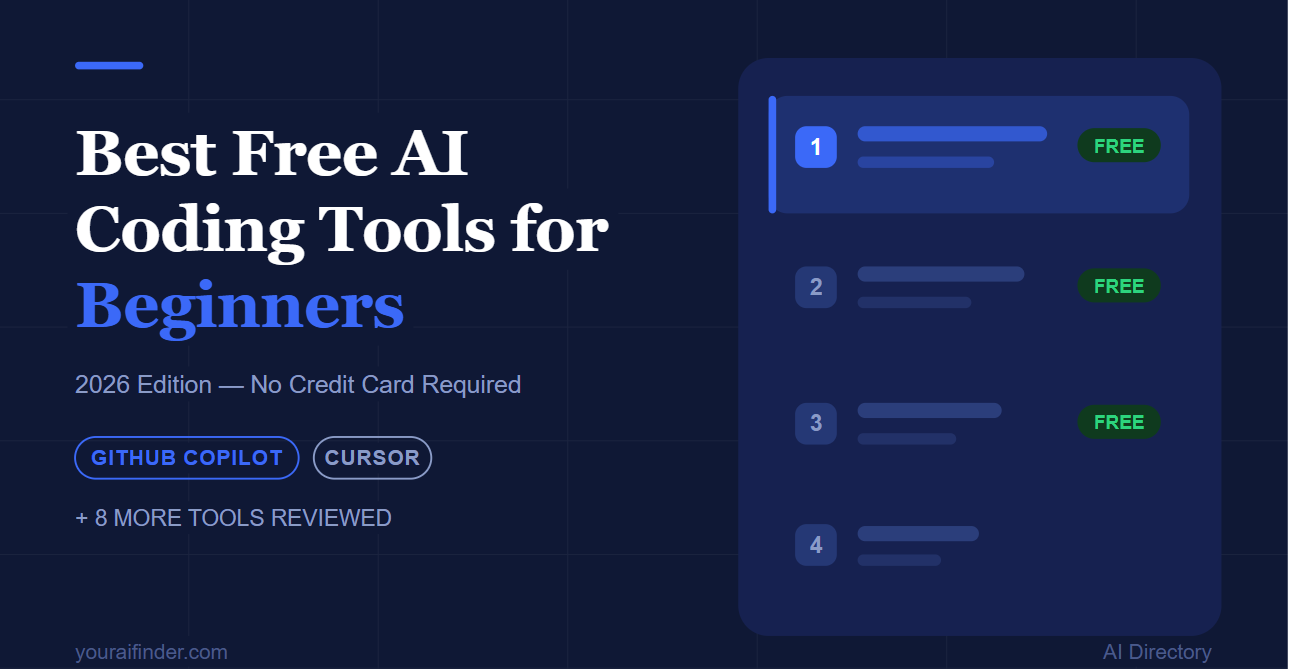Best Free AI Coding Tools for Beginners: No Credit Card 2026