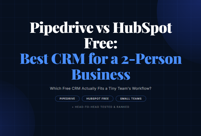Pipedrive vs HubSpot Free: Best CRM for a 2-Person Business