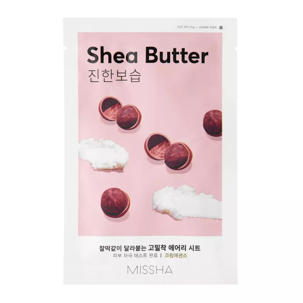 Missha - Airy Fit Sheet Mask - Shea Butter - Drėkinanti ir maitinanti lakštinė veido kaukė
