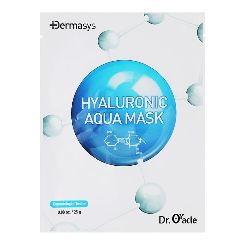 Dr. Oracle DERMASYS Hyaluronic Aqua Mask - giliai drėkinanti lakštinė veido kaukė su alaviju