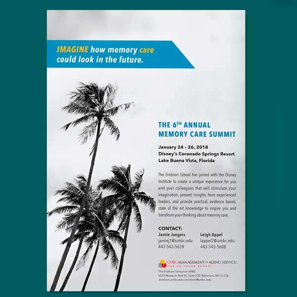 A flyer advertising the 2019 Memory Care Summit