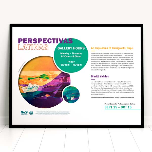 A poster advertising the Perspectivas Latinas event