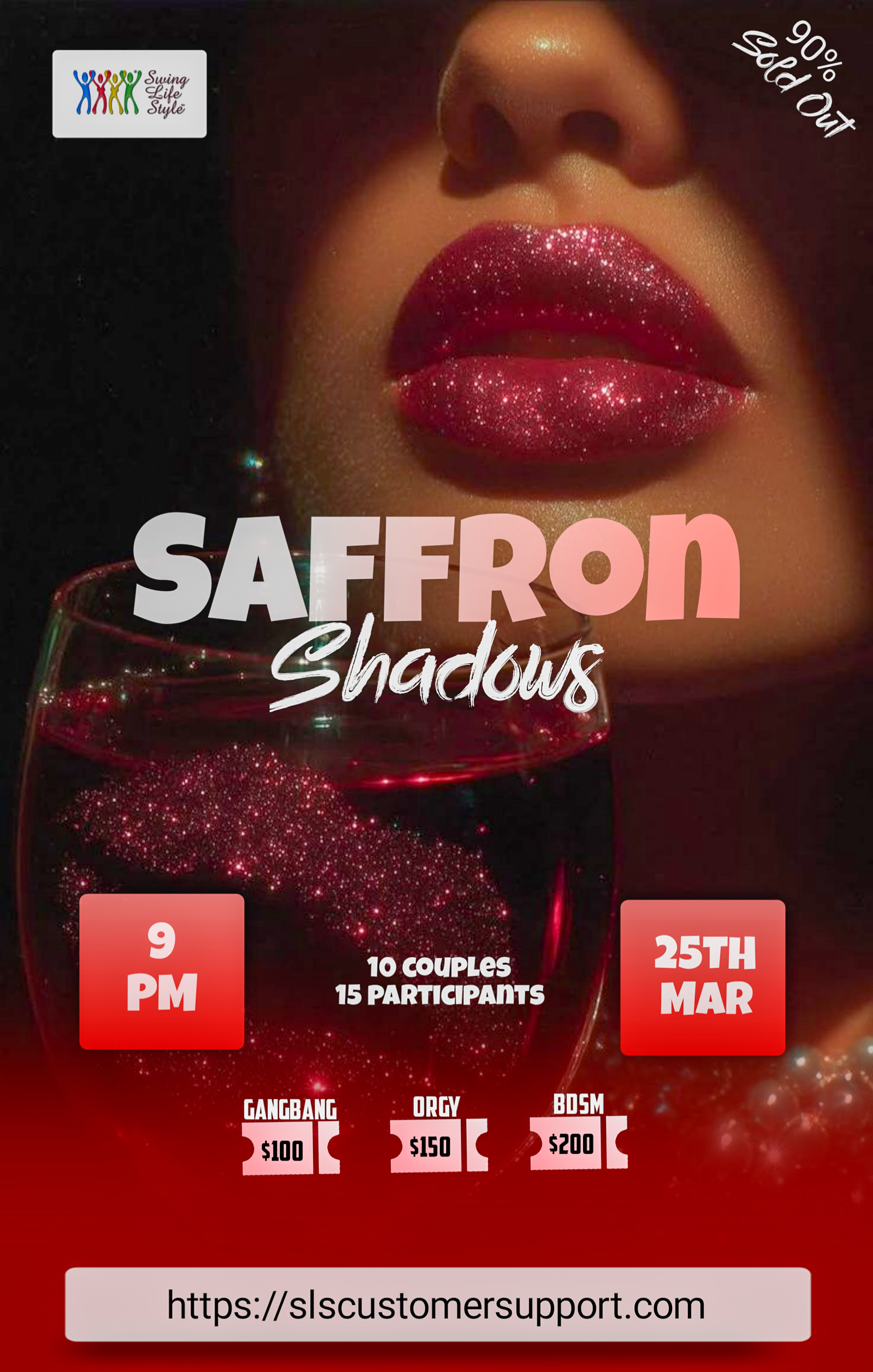 Saffron shadows cocktail party
