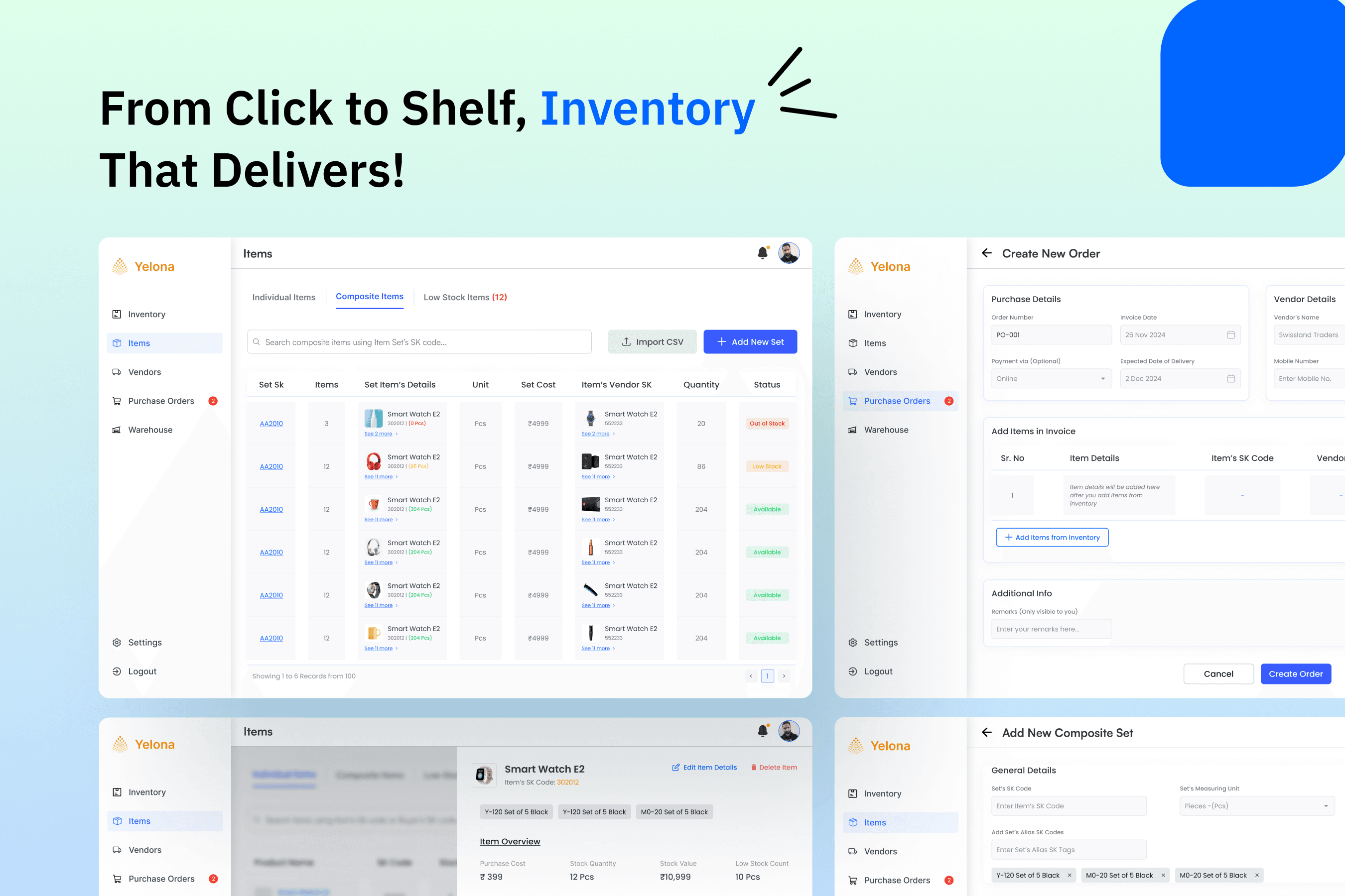 Yelona's Inventory Management Software