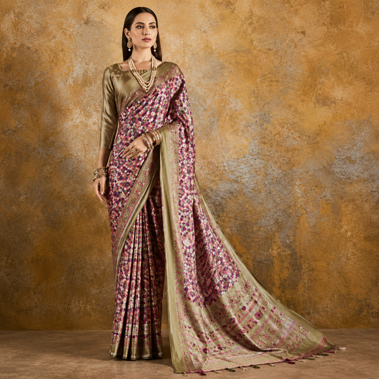 Banarasi Silk Saree - Royal Blue