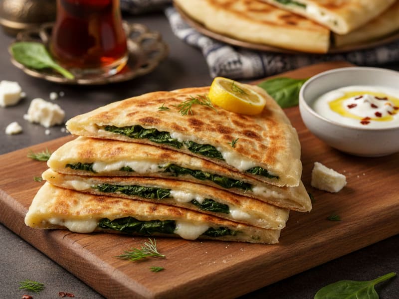 Spinach and cheese gozleme from Fiesta Gozleme