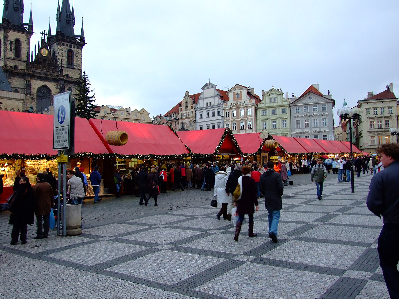 prague Christmas market, photographed in 2007