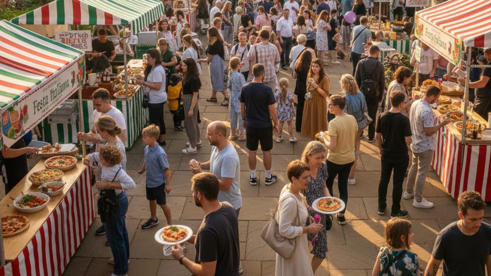 Festa Italiana festival in Manchester showcasing Italian food and culture.