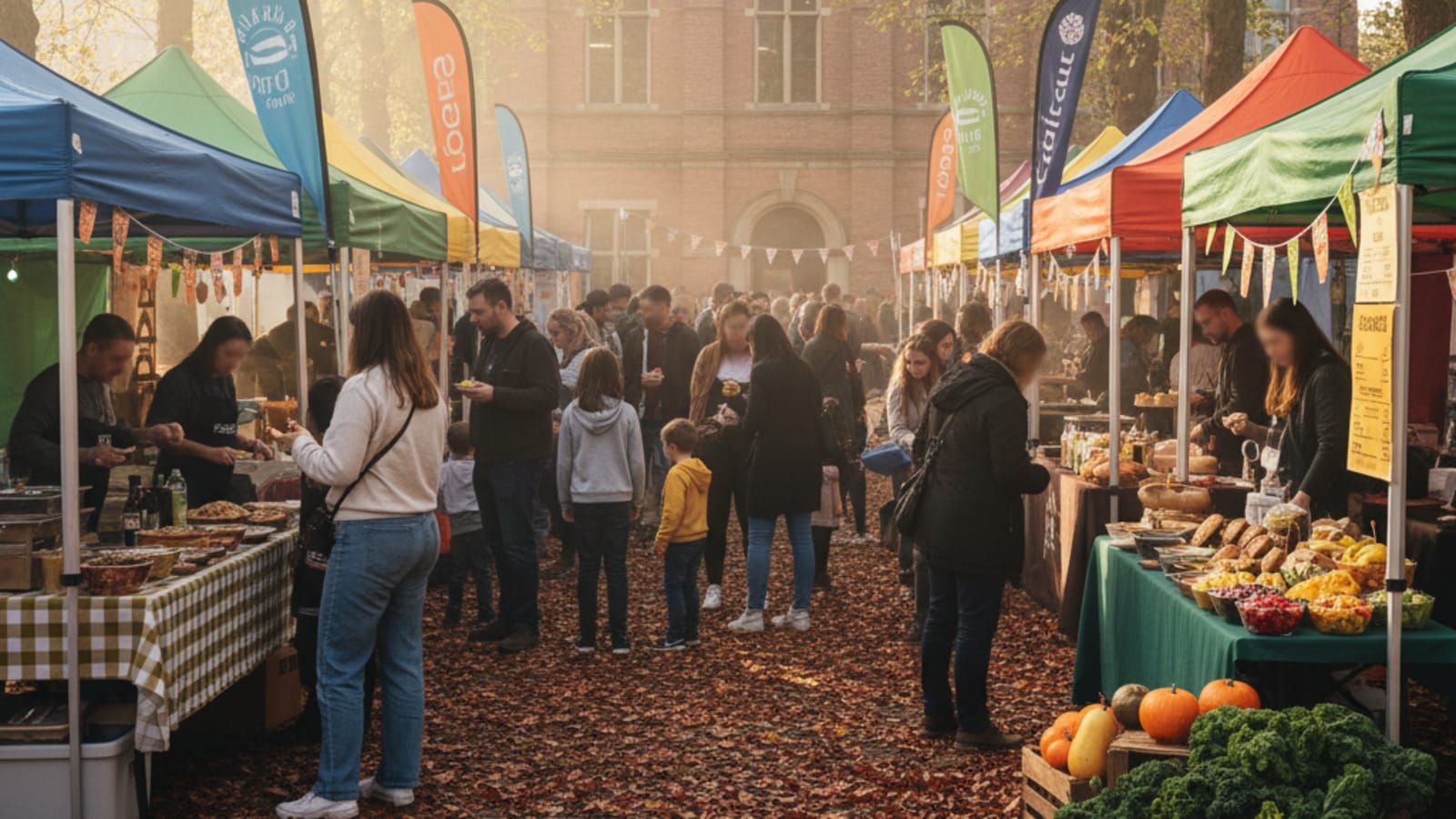 Crowd enjoying food stalls at Wakefield Vegan Festival 2026