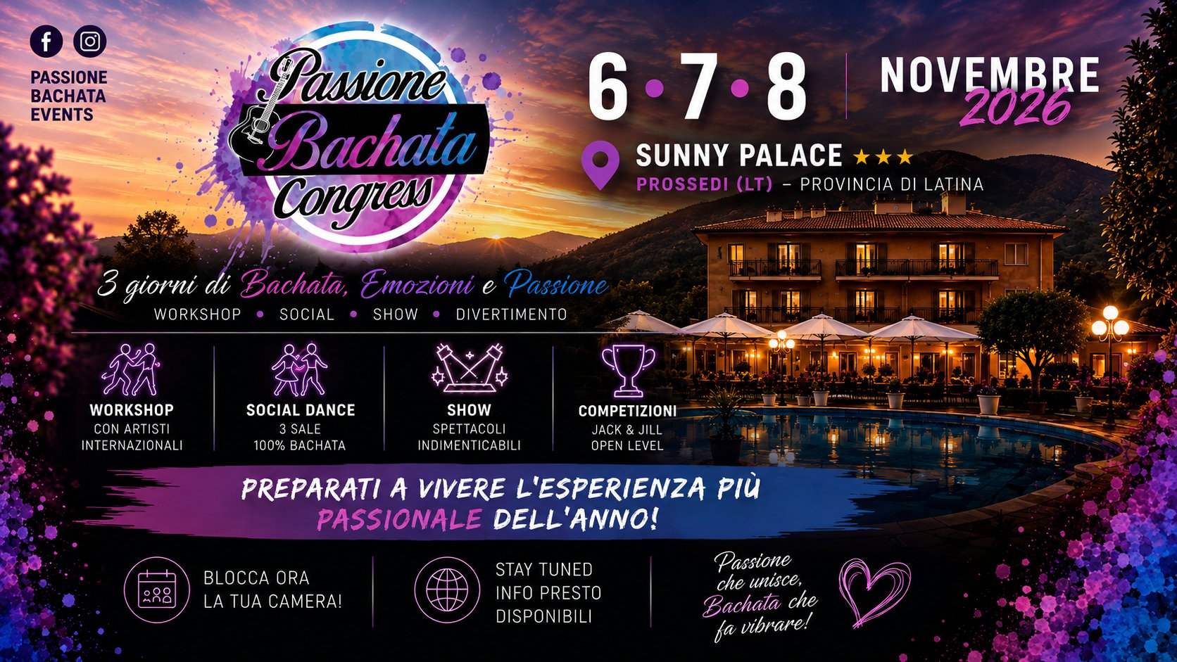 6/7/8 NOVEMBRE - PASSIONE BACHATA CONGRESS cover