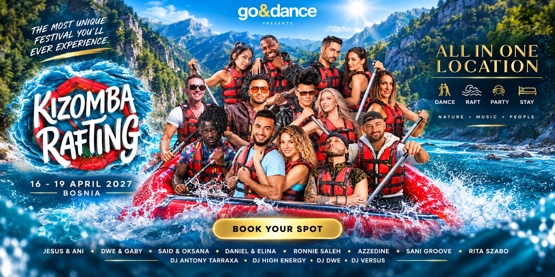 Kizomba Rafting 2027 - The world’s only Kizomba & Rafting experience cover