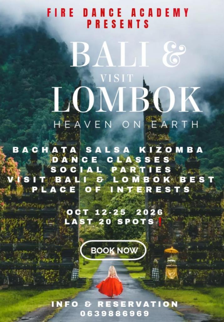 Bali & Lombok Dance trip.Bachata Salsa Kizomba cover