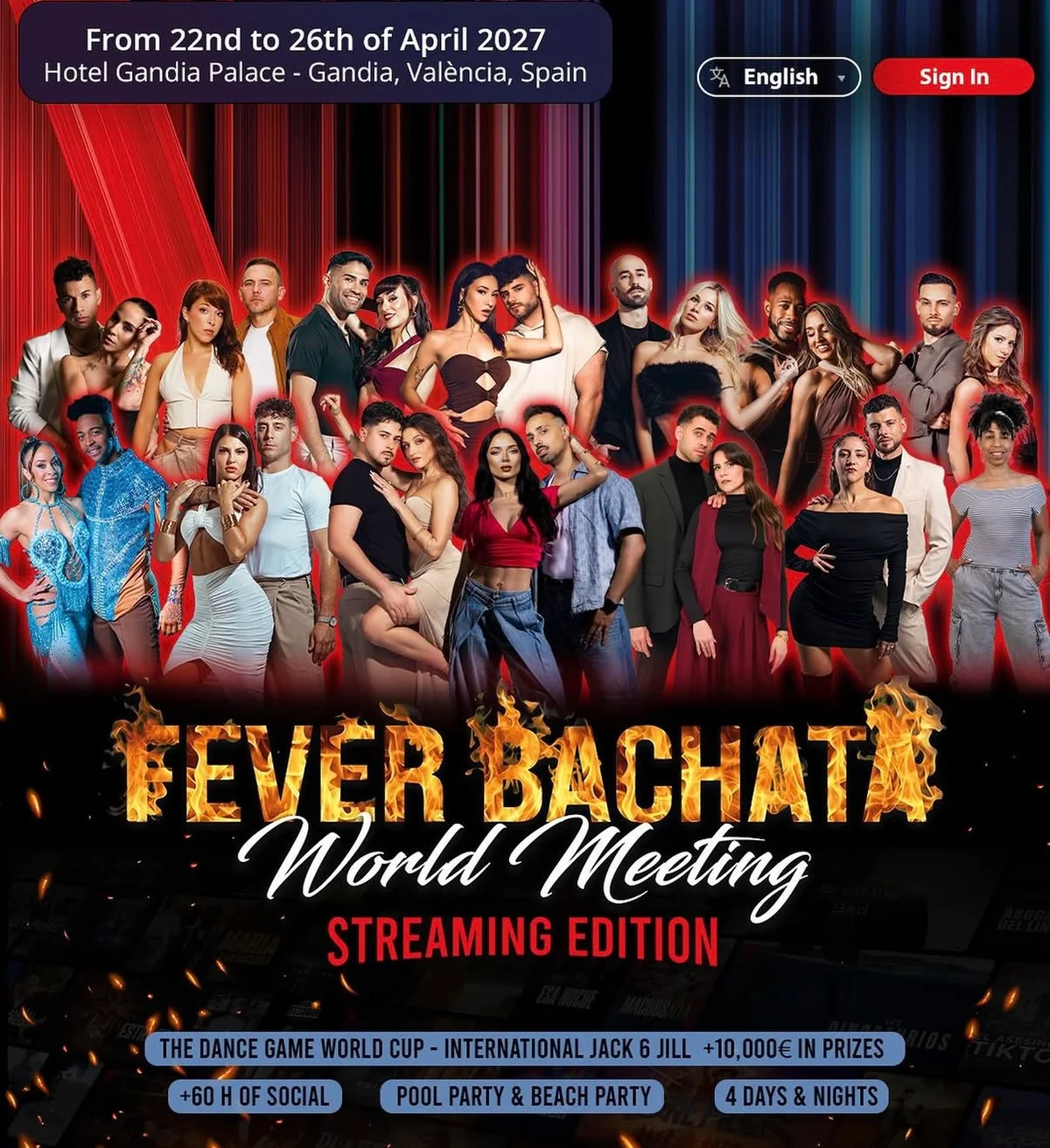 Fever Bachata World Congress 2027 (Streaming)- CÓDigo Descue – Bachata in Gandia cover