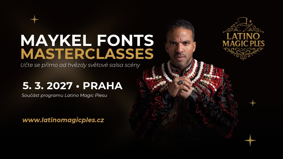 Maykel Fonts Masterclasses Prague 2027 – Latino Magic Ples cover