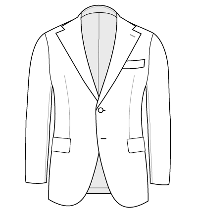 4 Inch Two Button Notch Lapel