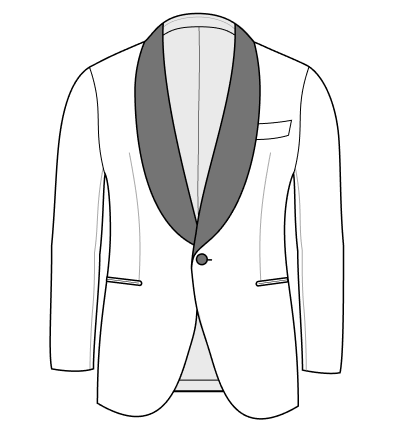 One Button Shawl Lapel Tuxedo