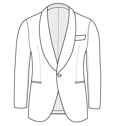 One Button Shawl Lapel