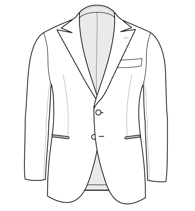 Two Button Peak Lapel