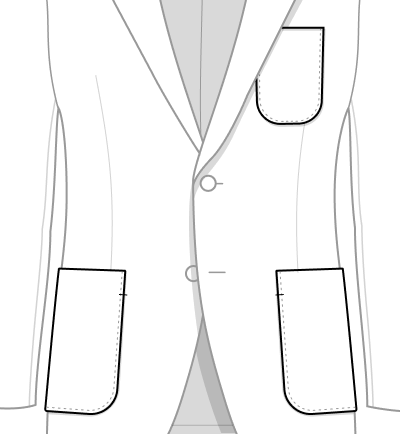 Triple Patch Pockets