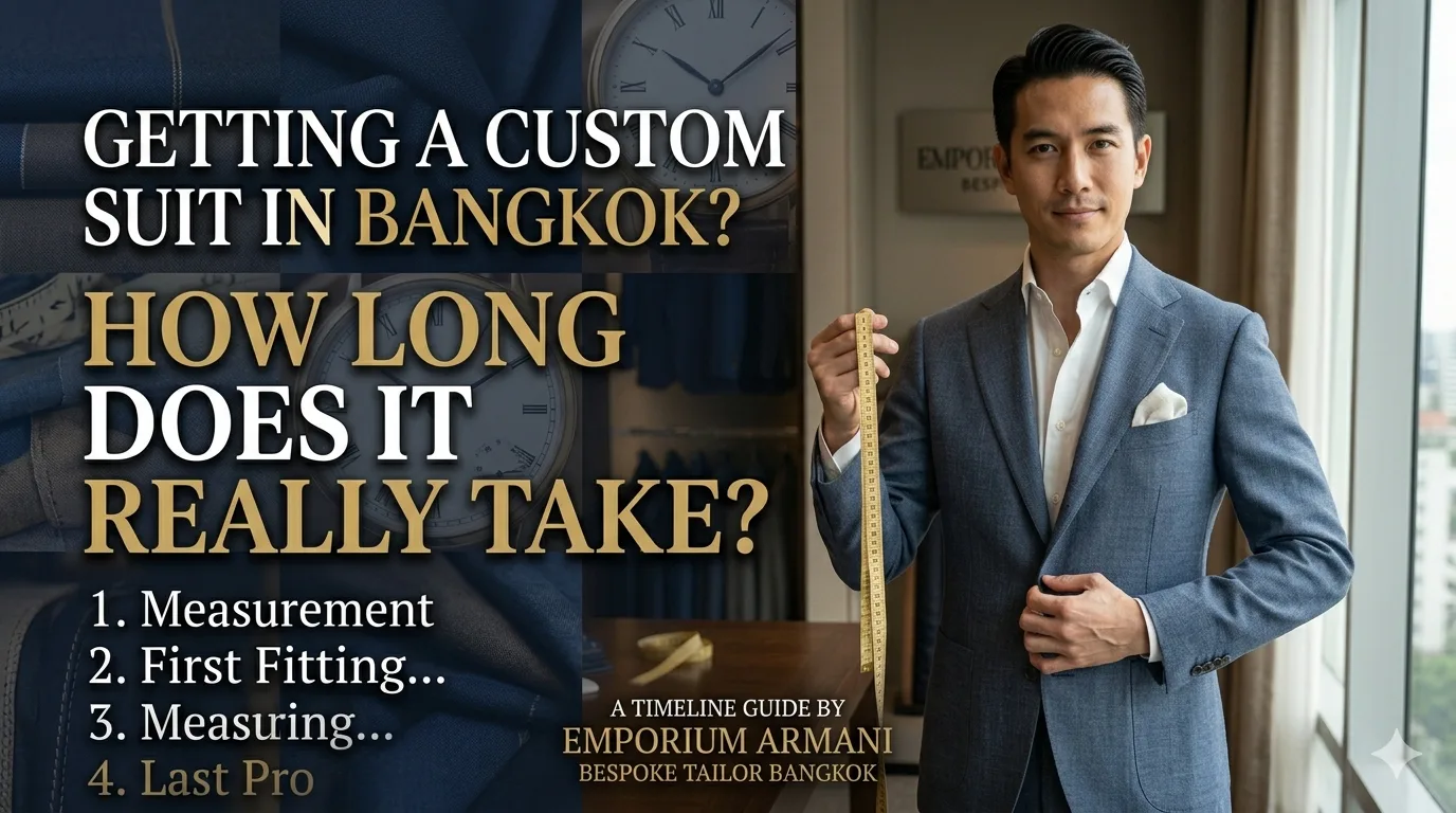 How Long Does It Take to Get a Custom Suit in Bangkok? | Emporium Armani How Long Does It Take to Get a Custom Suit in Bangkok? | Emporium Armani