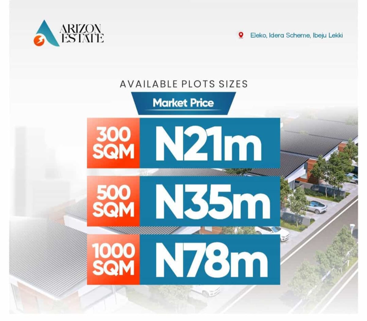 Buy and build land in arizon estate (330ibejulekki)