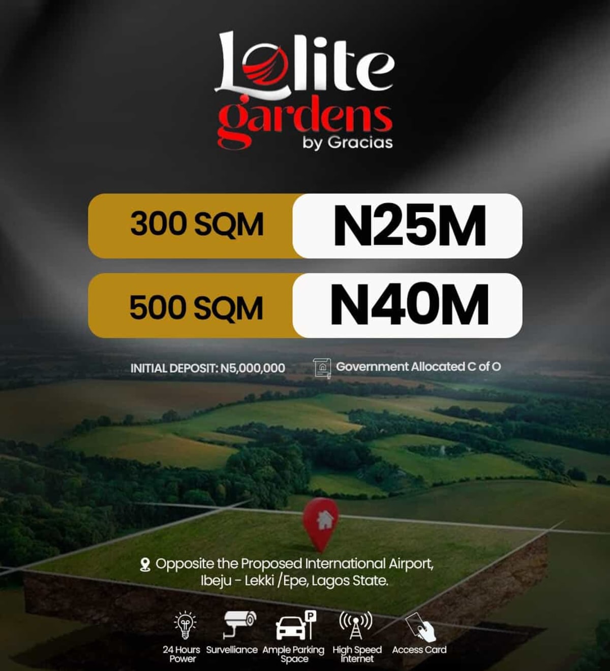 500 sqm dry land with c of o (310ibejulekki)