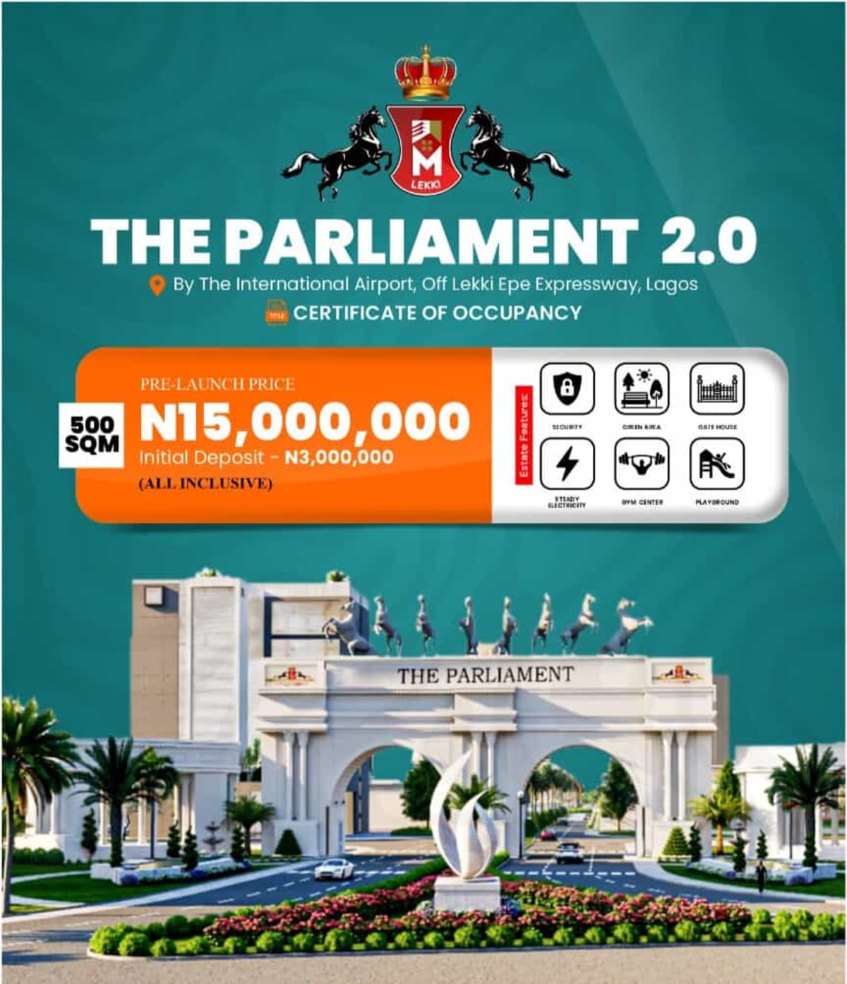 500 sqm land near the international airport (313ibejulekki)