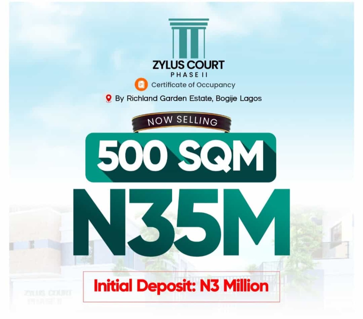 500 sqm dry land with c of o (285ibejulekki)