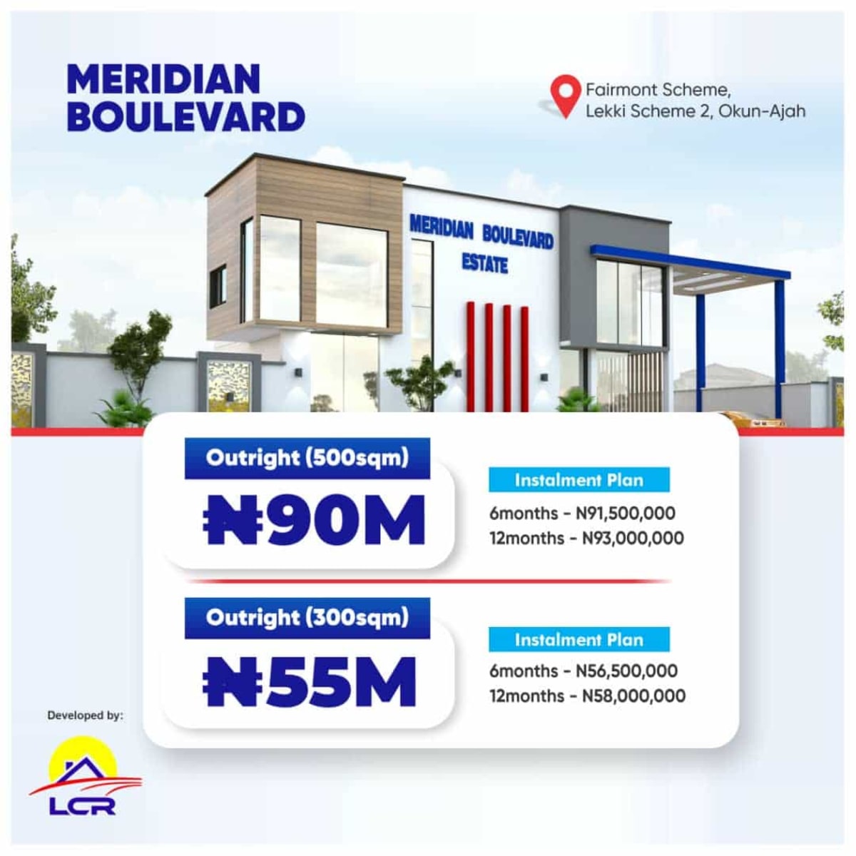 500 sqm land in meridian boulevard estate (326ajah)