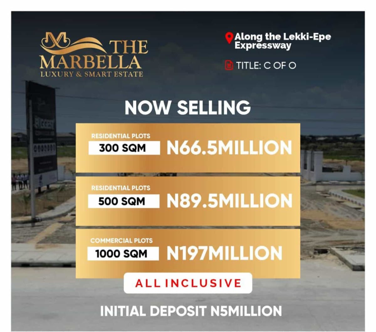 Commercial land along lekki-epe expressway (289lekki)