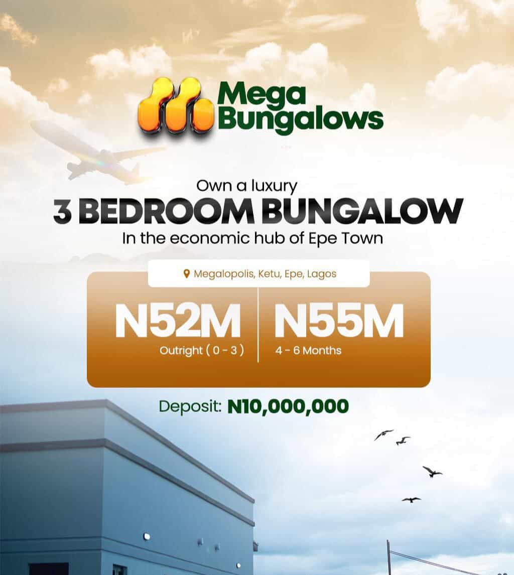 Three bedroom bungalow (334epe)