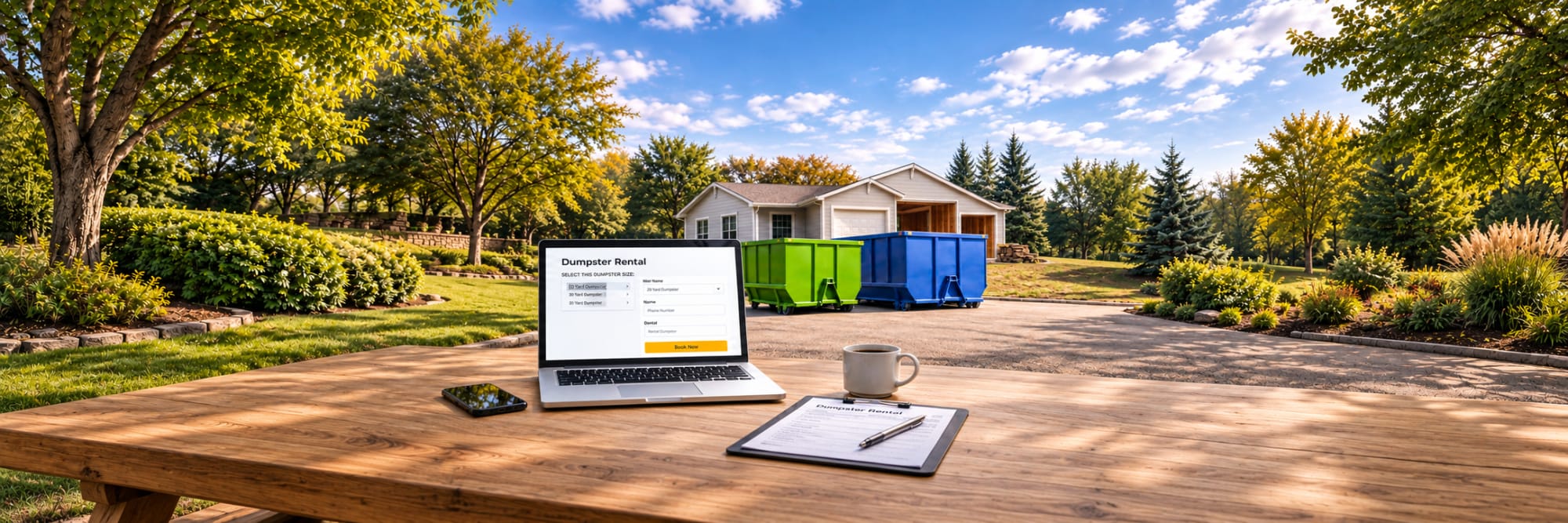 Online dumpster rental booking for Iron Knuckle Hauling and Waste