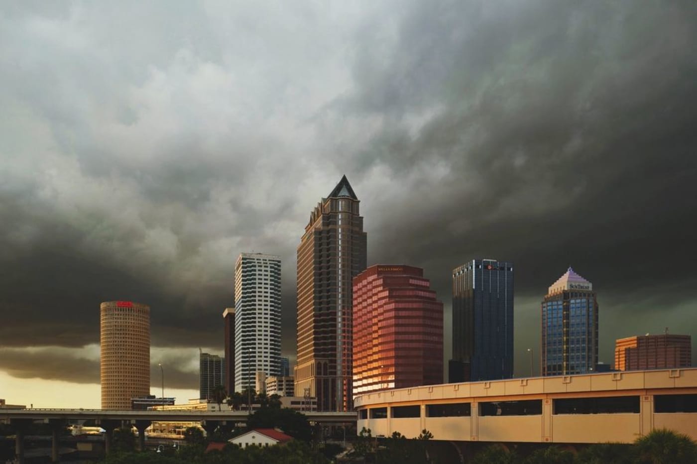 Downtown Tampa skyline - same-day dumpster delivery across Tampa Bay