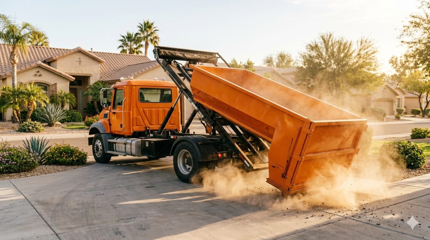 Dump Now Dumpster Rentals team serving Maricopa and Pinal County, Arizona