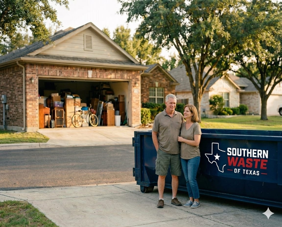 Southern Waste of Texas dumpster in Castroville Texas Little Alsace