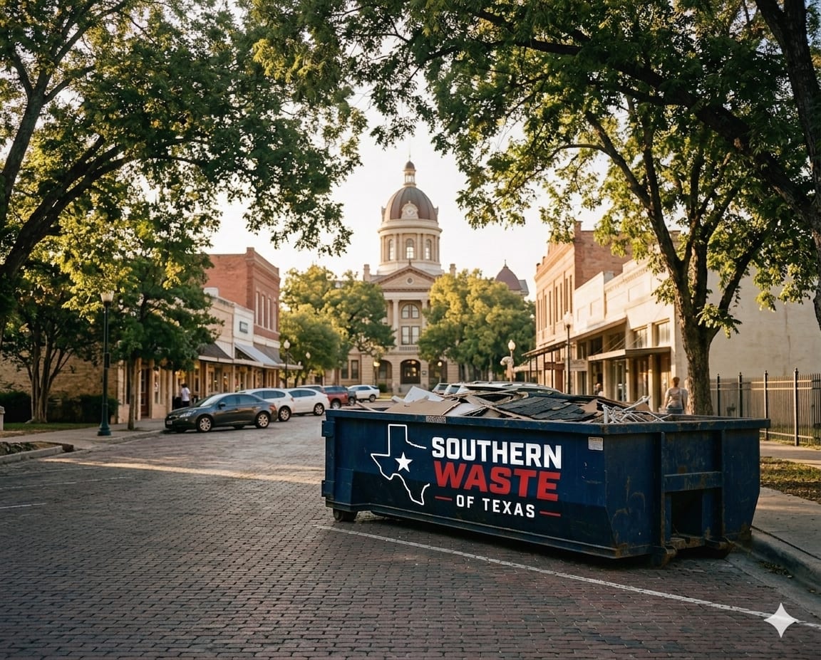 Southern Waste of Texas dumpster in New Braunfels