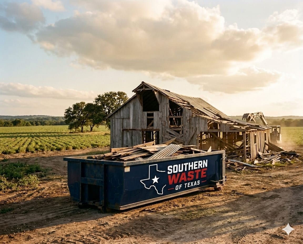 Southern Waste of Texas same-day roll-off dumpster delivery