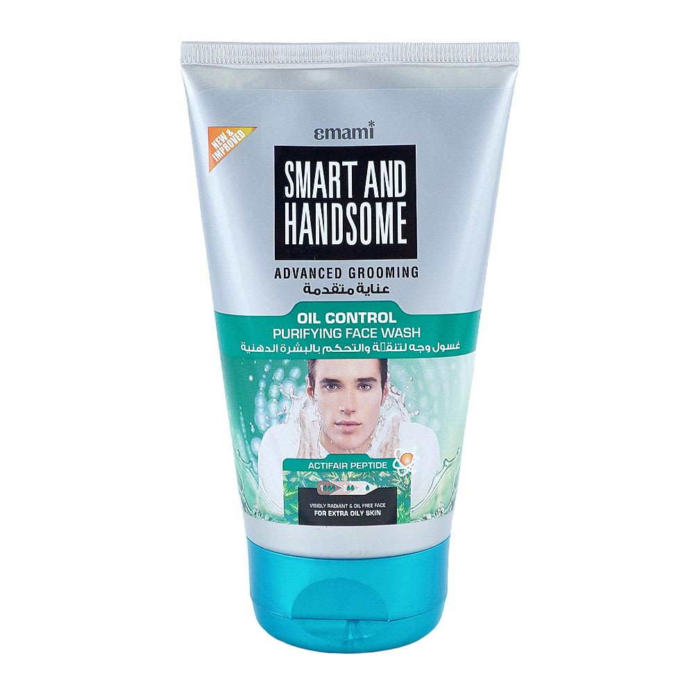 Emami Smart & Handsome Advanced Grooming Oil Control Purifying Face Wash, Niacinamide, Glycerin, For Extra Oily Skin, 50g
