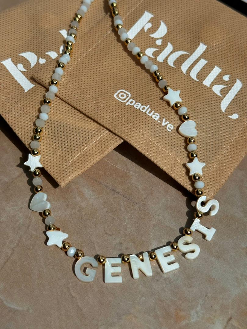 Collar cristales y nácar