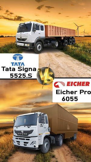 Best comparison between Eicher Pro 6055 and Tata Signa 5525.S in India