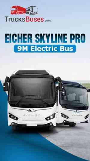 Eicher Skyline Pro E 9m electric bus Range, Features & Seating Capacity